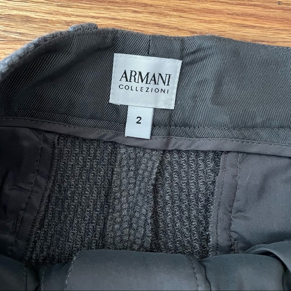 Armani Collezioni grey tweed wool dress pants size 2 - Picture 4 of 14